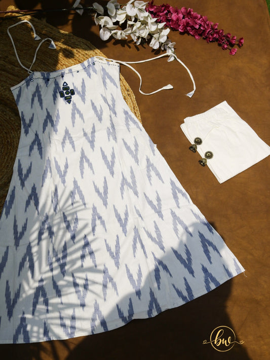 Aakashtara Spaghetti Strap Cotton Kurta Set