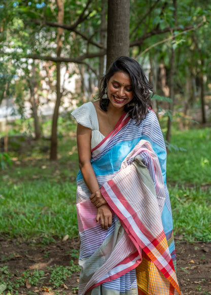 Celestial Cereluean Saree