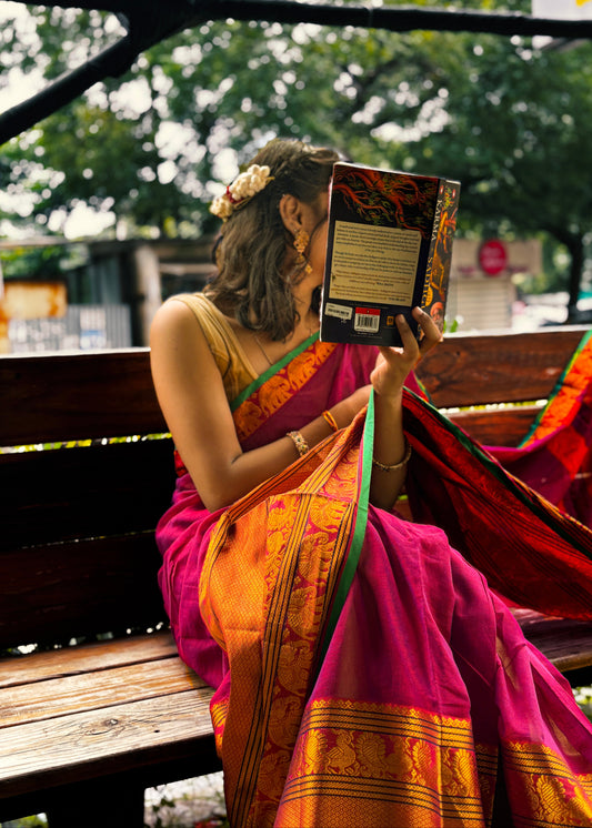 Narayanpeth Splendor Saree Plum
