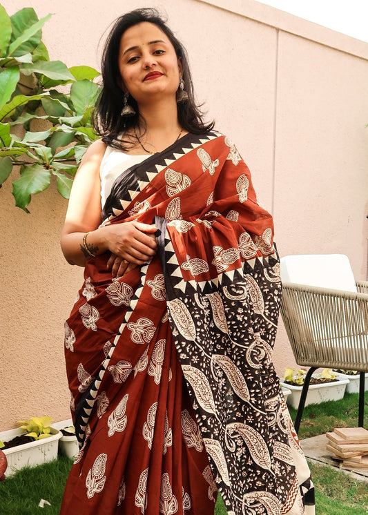 Terracotta Twilight Saree